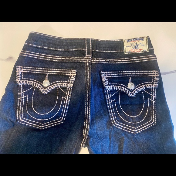 True Religion Pink Stitch Jeans - Picture 2 of 3